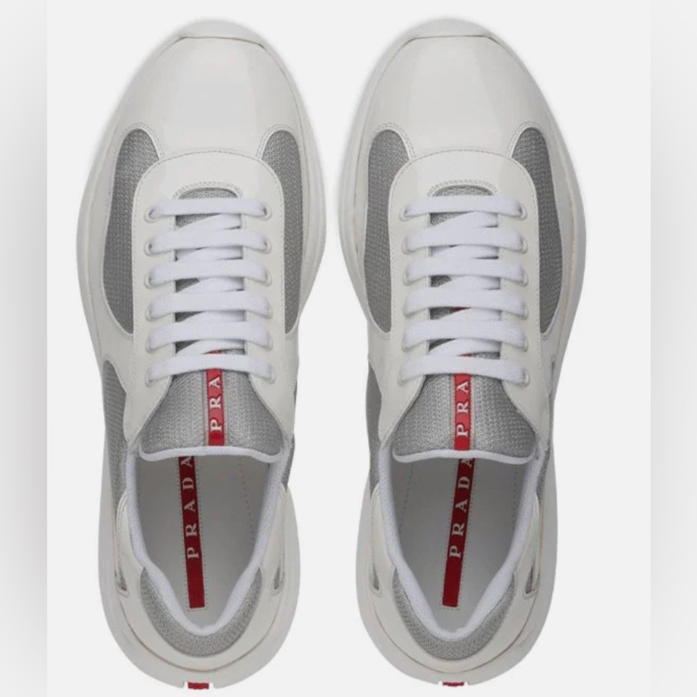 Brand new never worn white Prada sneakers